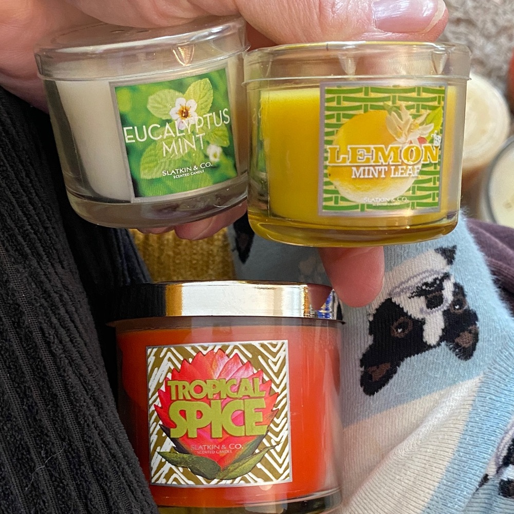 Set of Three Slatkin & Co. Scented Candles